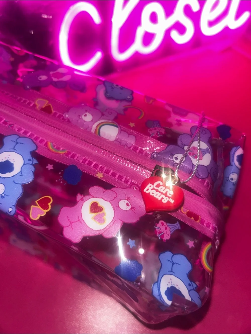 Care Bears Clear Zip around Makeup bag